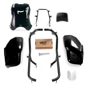 Kit Dual XL Noir brillant Unit garage pour Triumph Scrambler 1200