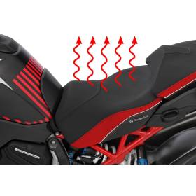 Wunderlich selle conducteur chauffante AKTIVKOMFORT avec intégré noir-rouge - Ducati Multistrada V4