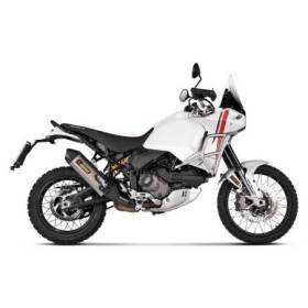 Système d'échappement Slip-On Akrapovič DesertX (Discovery) titane-argent