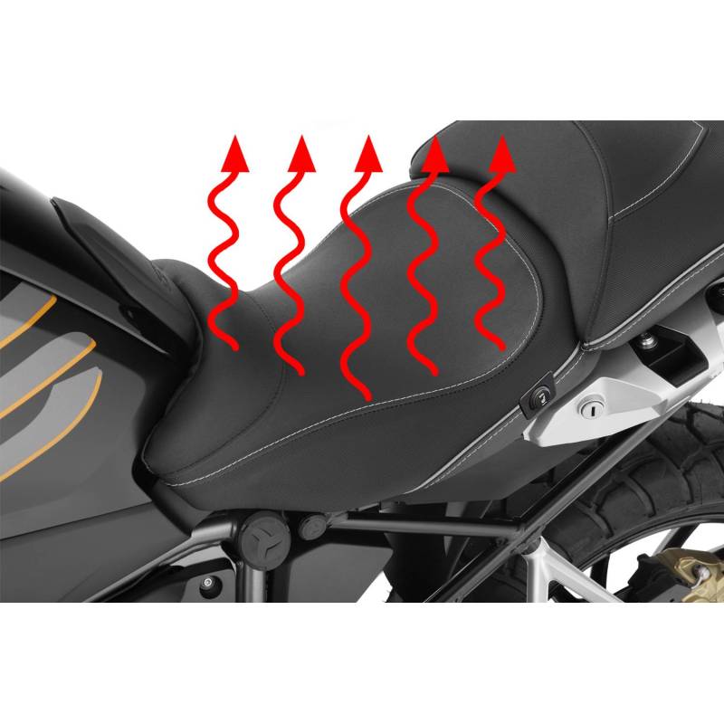 Selle conducteur chauffante AKTIVKOMFORT Wunderlich noir bas - BMW R1200GS / R1250GS