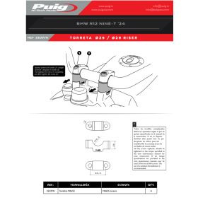 Pontets pour BMW R12 et R12 NINET - Puig 22037